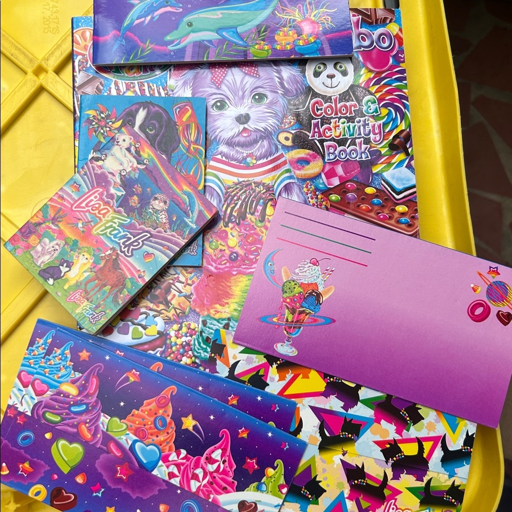 Lisa Frank notecards,address books,activity book,sticker book